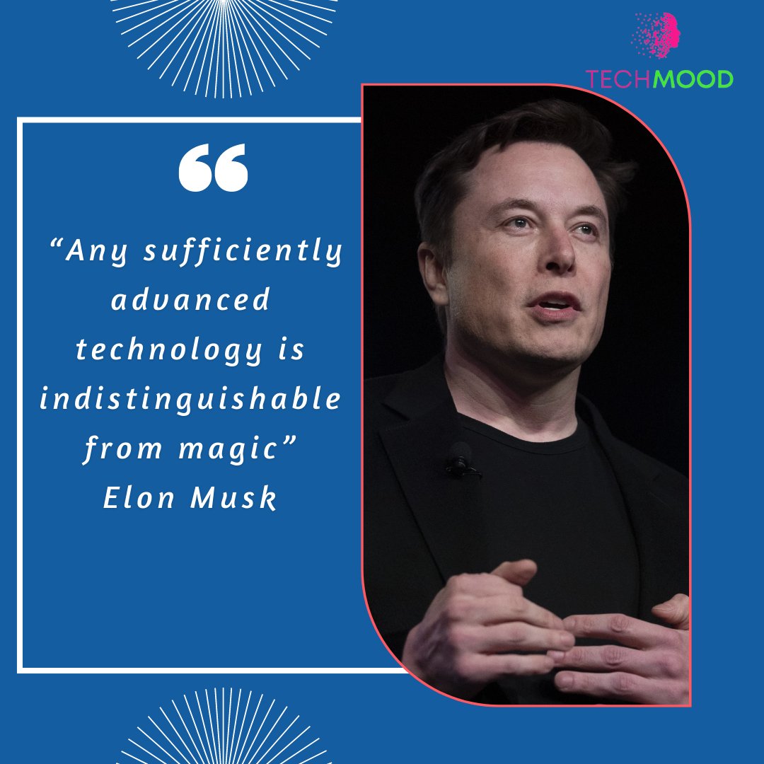 TechMood3's tweet image. “Any sufficiently advanced technology is indistinguishable from magic”
Elon Musk
.
.
.
#techmood #tech #techno #TechNews #technology #émotion #mentalhealth #emotionalhealth #emotionalwellbeing #technologyisawesomee