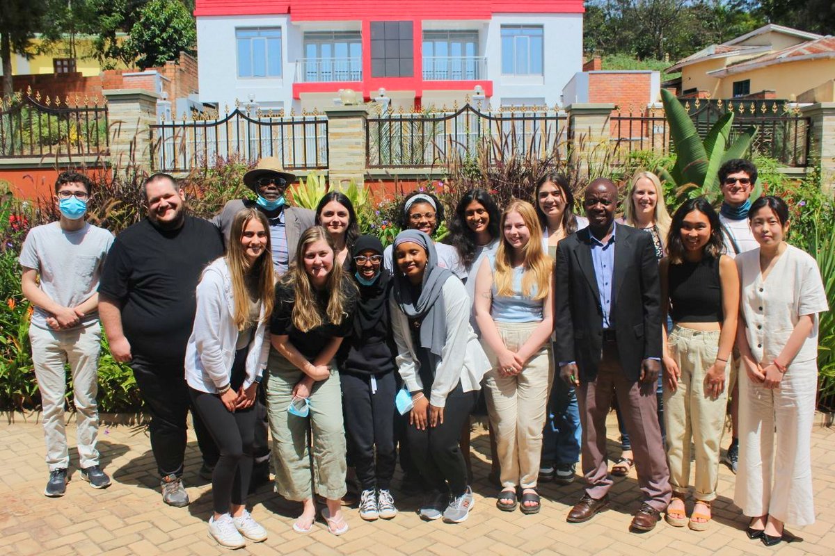 OSUGlobal's tweet photo. Ohio State students pose with Ronald &amp; Samwuel, two Rwandans who saved over 100 Tutsis during the Rwandan Genocide in 1994. #BuckeyesAbroad are in Rwanda with @osusoc faculty @hollienyseth studying why the genocide occurred and what causes genocide globally. #ASCintheField https://t.co/wJY5qWS1rM