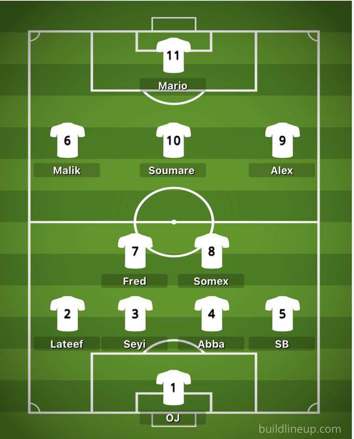 SportsPAU's tweet photo. Starting lineup up for Cirok FC https://t.co/AjtdoqfdY1