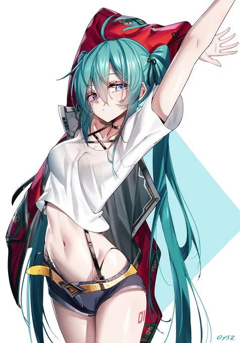 MIKU 伸腰 #女の子 #初音ミク #VOCALOID #miku https://t.co/JDVzfrJvSF 