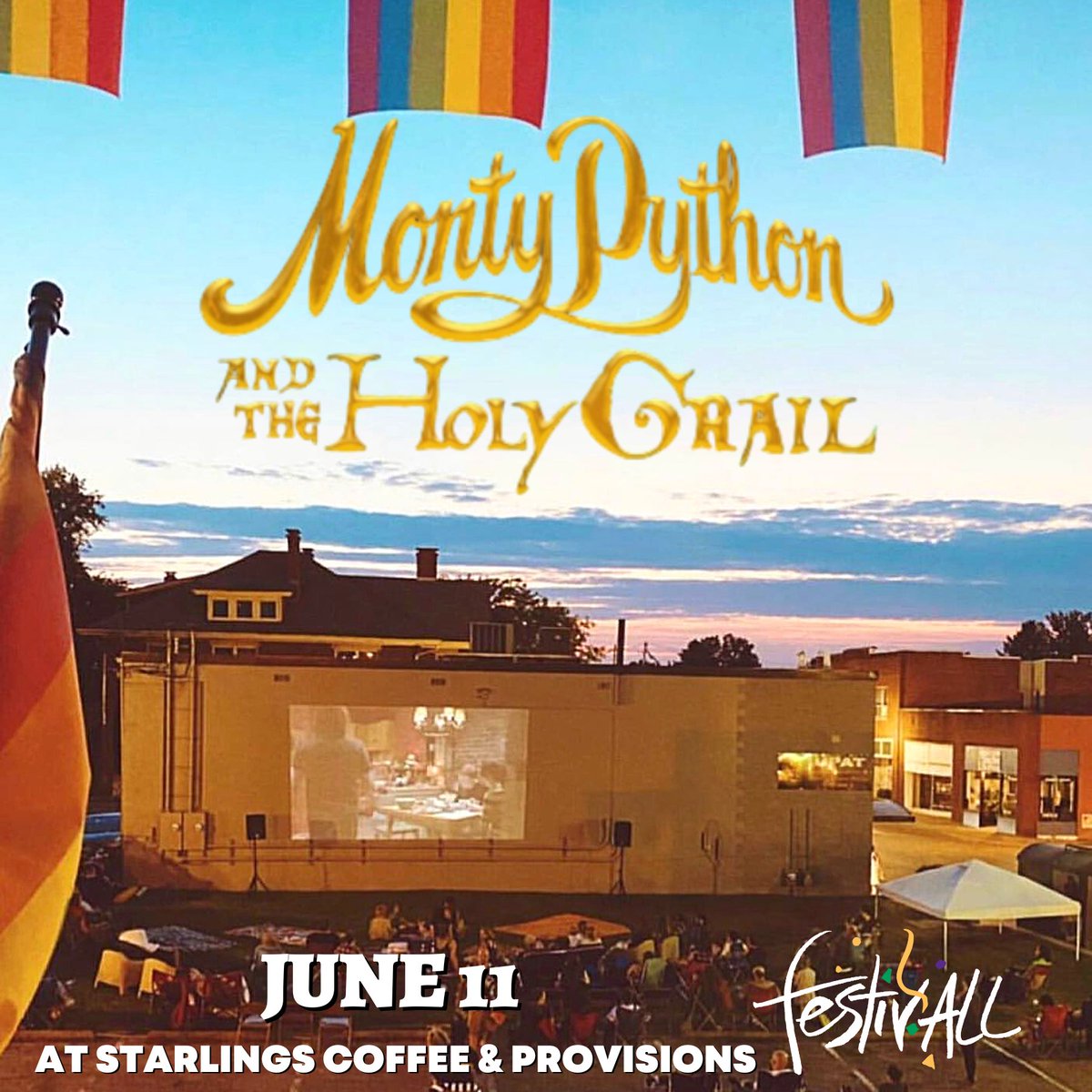 Our 2022 festivities kick off with a pre-FestivALL event this Saturday, June 11th! Join us and <a href="/wviff/">West Virginia International Film Festival</a> for an outdoor screening of Monty Python &amp; The Holy Grail!

details &amp; tickets: bit.ly/3QcVa0z