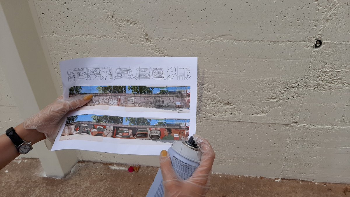 INSTPamies's tweet photo. Dissabte podreu completar el mural de la Gemma Fontanals, un dibuix resum de la biografia de la Teresa Pàmies! 11/6 https://t.co/rlx6Vf0E0g