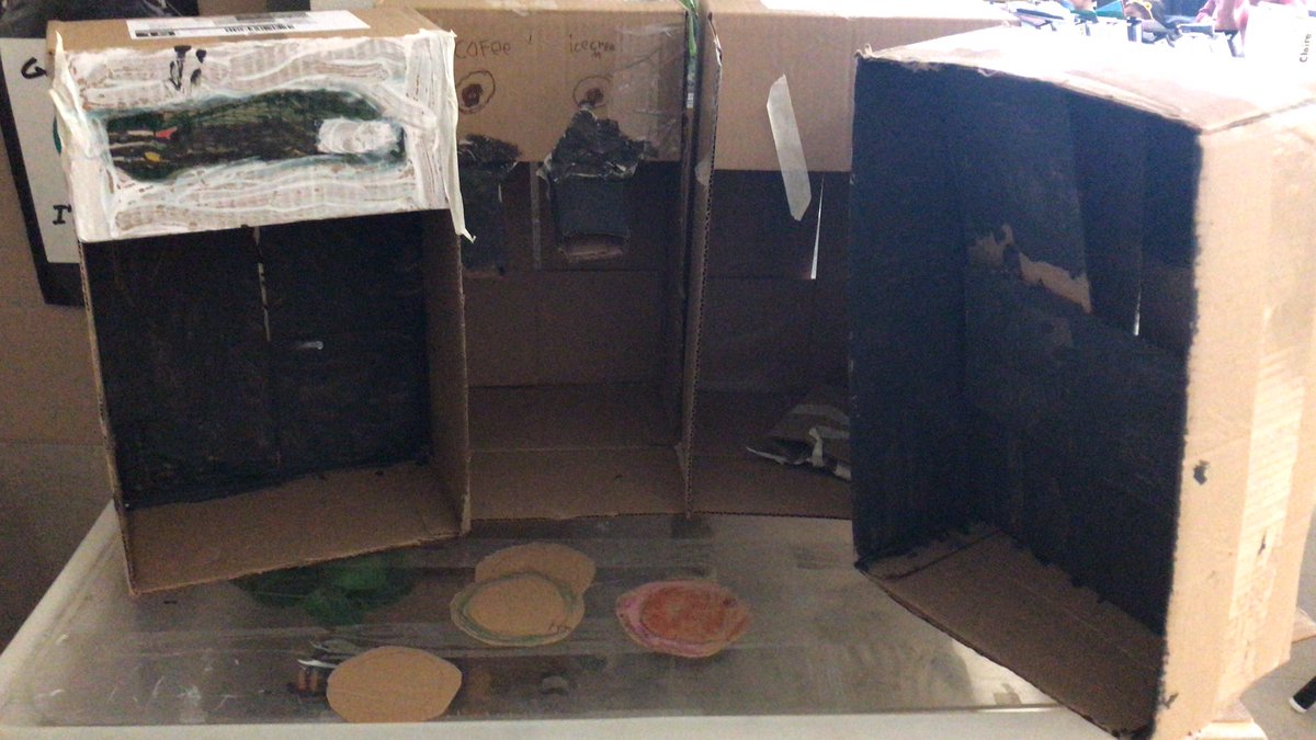 Our Kindergarten class wants to create a Tim Hortons for next week and we have already started working on some of the items. Here are the coffee machines and Ice cap machine #TimHortons