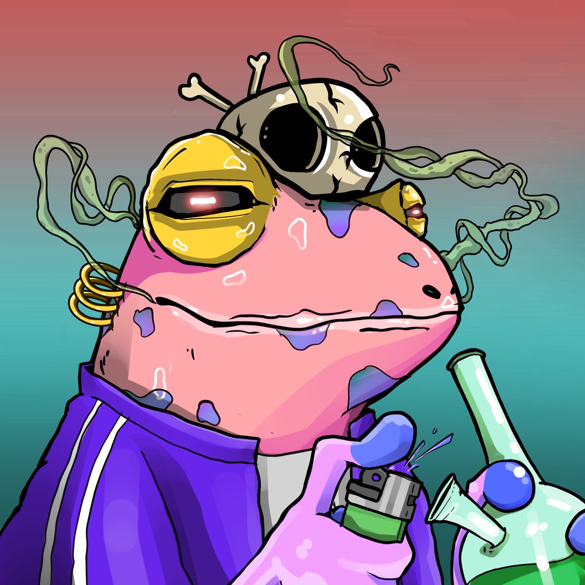 sparkit_tsf's tweet photo. @TheStonedFrogs this froggo asking me for #BATTLEFROG what should i tell him??????? i think hes fight ready 🥊 https://t.co/0xPBkzEClo