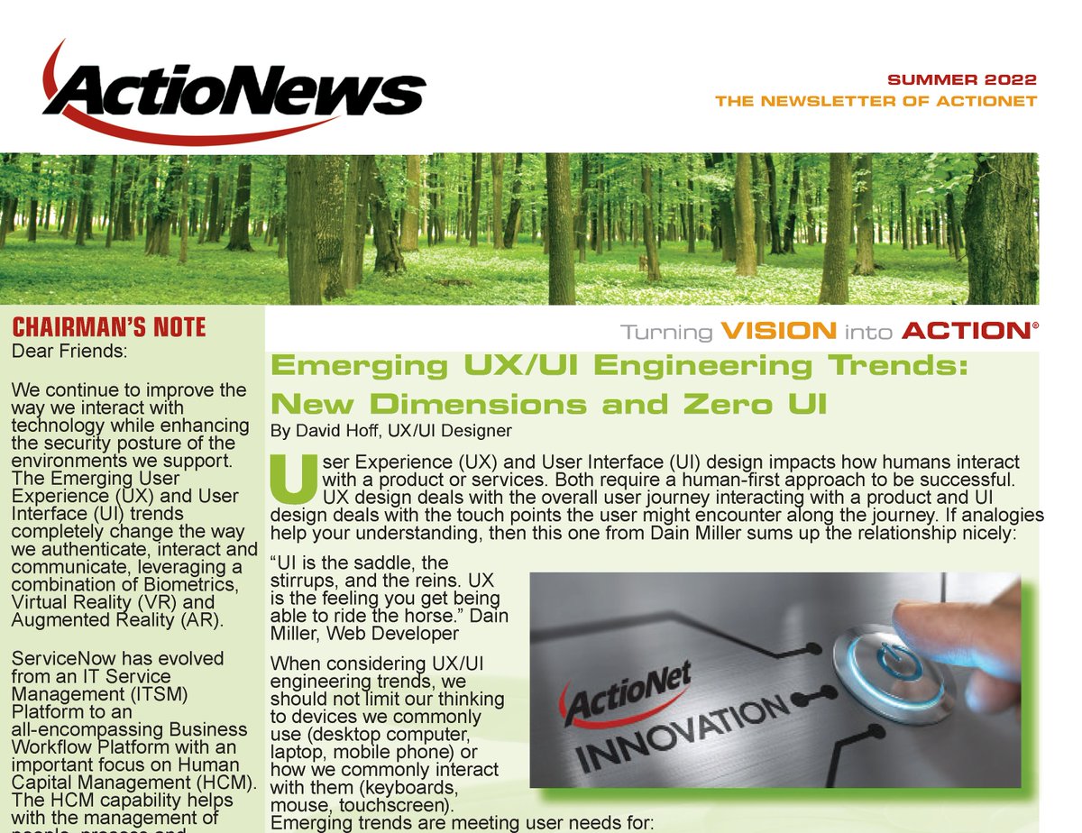 ActioNet_Inc's tweet photo. ActioNews Summer 2022 is now available! Read the Summer Issue here: https://t.co/ww7LVztMwF

#ActioNet #WomanOwned #DevSecOps #Cloud #Agile https://t.co/uPzZKrwk5H