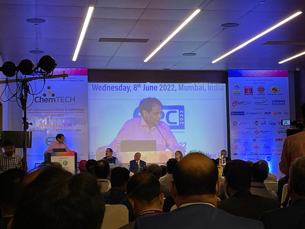 ChemtechWorld's tweet photo. Shri Suresh Prabhu was the chief guest today at 30th edition of chemtech world expo and inaugurated the event. Chemtech world expo is taking place from june 8 to 11 2022 at jio world centre,bkc, bandra,mumbai.
#chemicals #energy #Pharmaceutical #oilandgas #power @sureshpprabhu https://t.co/M35eKBsHz4