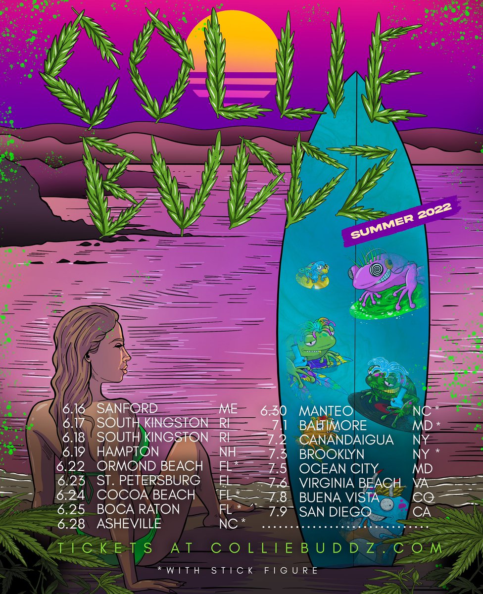 IneffableMusic's tweet photo. ☀️🌊 @CollieBuddz hits the road on his summer tour next week!

🎨: Blair Goudie https://t.co/sDL3H77ylR