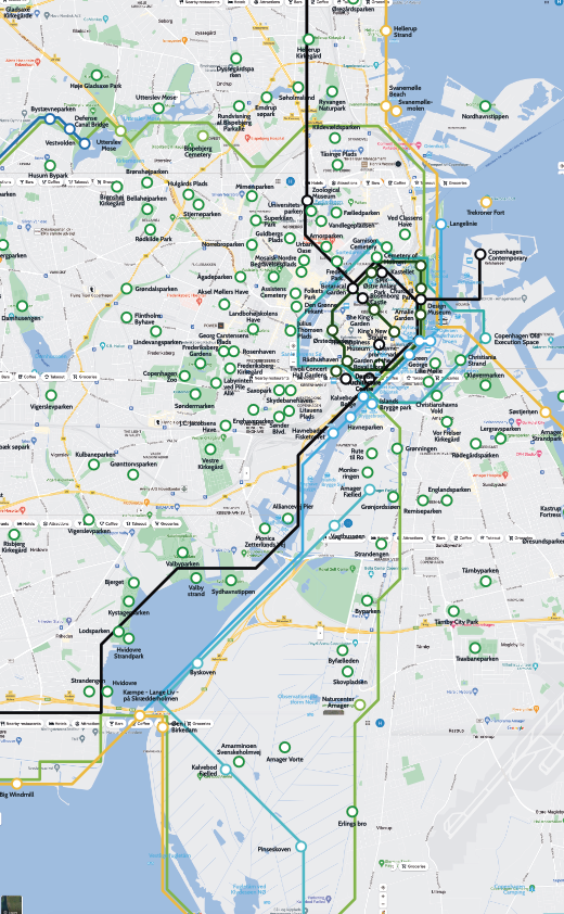 Starting a new map is always the most exciting phase of the #GreengroundMap design process! 😁 This is how it looks after most parks and initial lines have gone in 👇