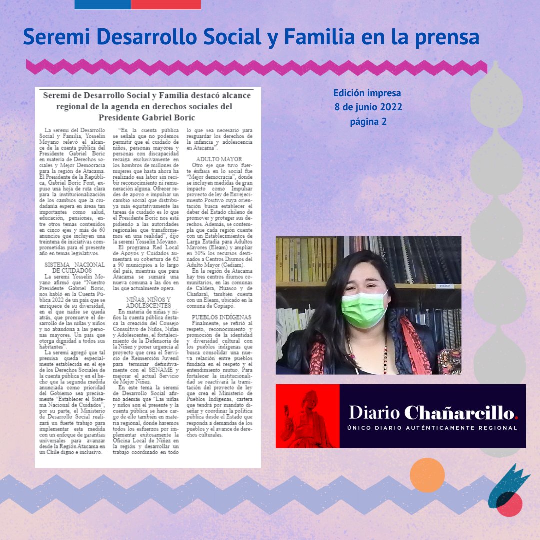 🗞️Agradecemos a <a href="/chanarcillo/">Diario Chañarcillo</a> por brindarnos la oportunidad de llegar a más personas con el mensaje que nuestro presidente @gabrielboric dio en su cuenta pública en materia de derechos sociales. 
 
✅Leer versión digital bit.ly/3MLnc0x

#Seguimos🌳