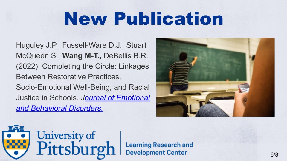 New publication by <a href="/drjayhuguley/">Dr. James P. Huguley (he/him)</a>,<a href="/SStuartMcQueen/">Shanté Stuart McQueen</a>, <a href="/DrFDubs/">Dashawna J. Fussell-Ware, PhD, LSW</a>, and LRDC Senior Scientist Ming-Te Wang! Read it here journals.sagepub.com/doi/abs/10.117…