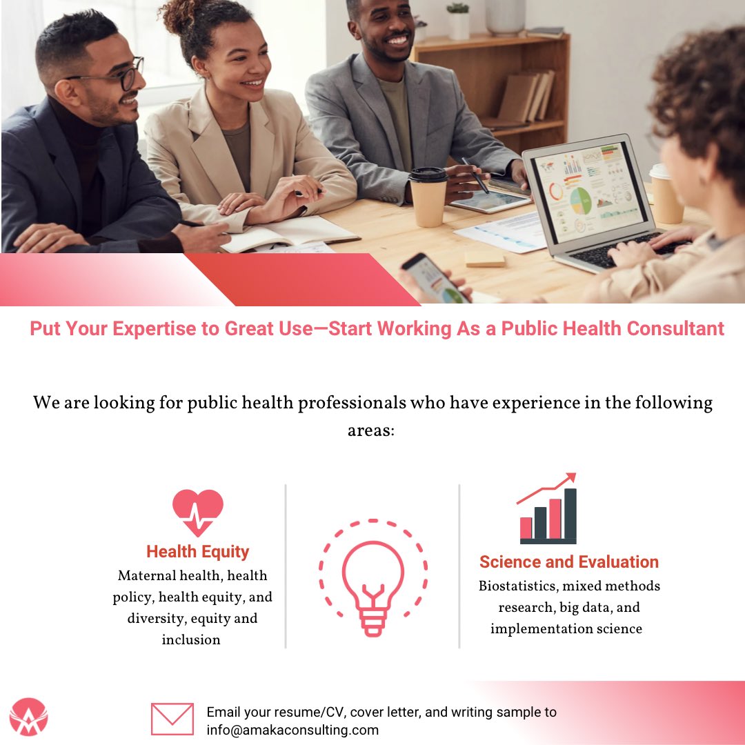 AmakaEvaluation's tweet photo. Join our diverse, dynamic team at ACES! If you have already submitted an application, we will contact you soon to discuss additional details.

#AmakaConsulting #ACESLLC #APublicHealthConsultingFirm #Consultant #PublicHealthConsultant #PublicHealth https://t.co/SoLDUI9owY