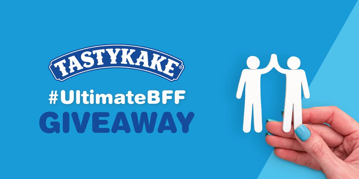 Tastykake's tweet photo. 🎉#GIVEAWAY🎉

For #NationalBestFriendsDay, we want to celebrate one lucky fan and their BFF by sending BOTH of them a care package filled with Tastykake goodies!🥳For your chance to win, 𝙧𝙚𝙩𝙬𝙚𝙚𝙩 and 𝙛𝙤𝙡𝙡𝙤𝙬 us @Tastykake and make sure to tag your BFF in the replies🎉 https://t.co/WMCYO6VNKB