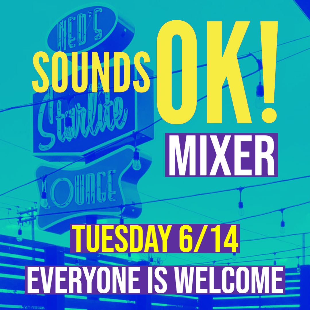 soundsokinc's tweet photo. TUESDAY β’ TUESDAY β’ TUESDAY
. . .
This Month's @soundsokorg Mixer will be held at Ned's Starlite Lounge on June 14 β’ 6-8pm
. . .
@smithmusic Will Be Onsite To Talk Distribution
. . .
#OklahomaMusic #LocalMusic #June14 #NedsStarliteLounge #OKC #OklahomaCity #SoundsOKOrg https://t.co/JTkZN4xkyK