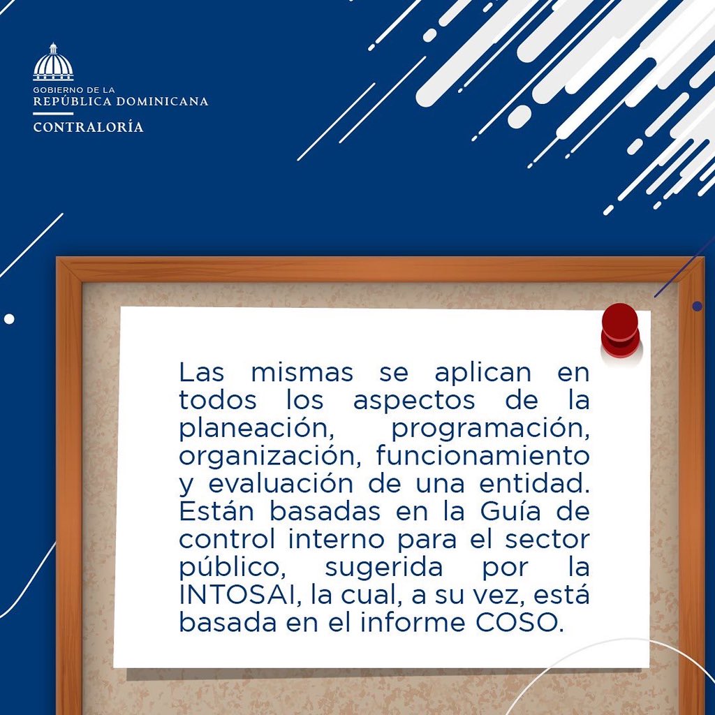 ContraloriaRD's tweet image. Recordar que toda norma, disposición interna o procedimiento administrativo que establezca el sector público, deberá estar en concordancia con estas Normas de Control Interno.

#ContraloríaRD #CGR #SomosControl