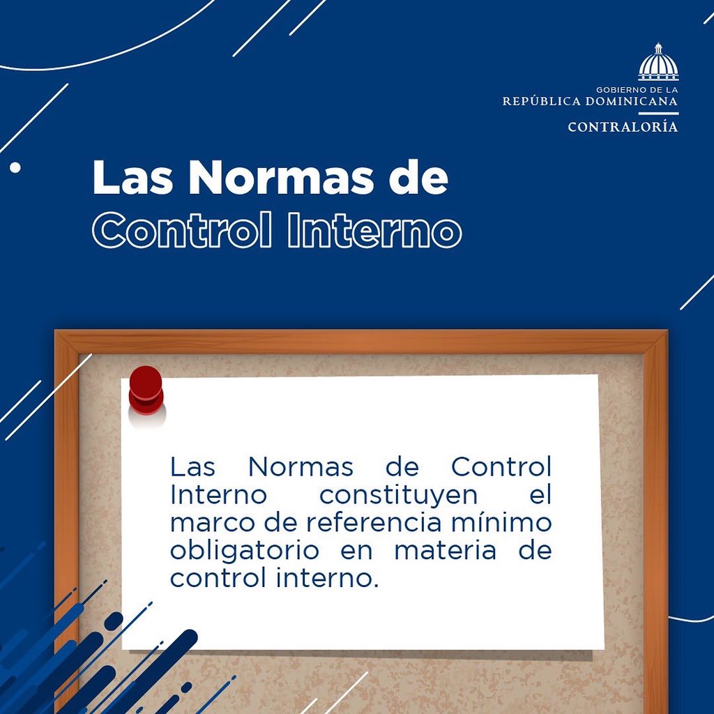 ContraloriaRD's tweet image. Recordar que toda norma, disposición interna o procedimiento administrativo que establezca el sector público, deberá estar en concordancia con estas Normas de Control Interno.

#ContraloríaRD #CGR #SomosControl