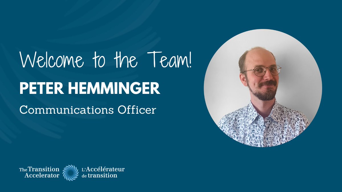 CanAccelerator's tweet photo. We're excited to have @peterhemminger joining the @CanAccelerator team as our Communications Officer! With more than a decade's experience in the nonprofit sector, he'll be helping build awareness and momentum for our work towards a net zero future.

https://t.co/hBPlcbuxIA https://t.co/wQLKnfWeFi