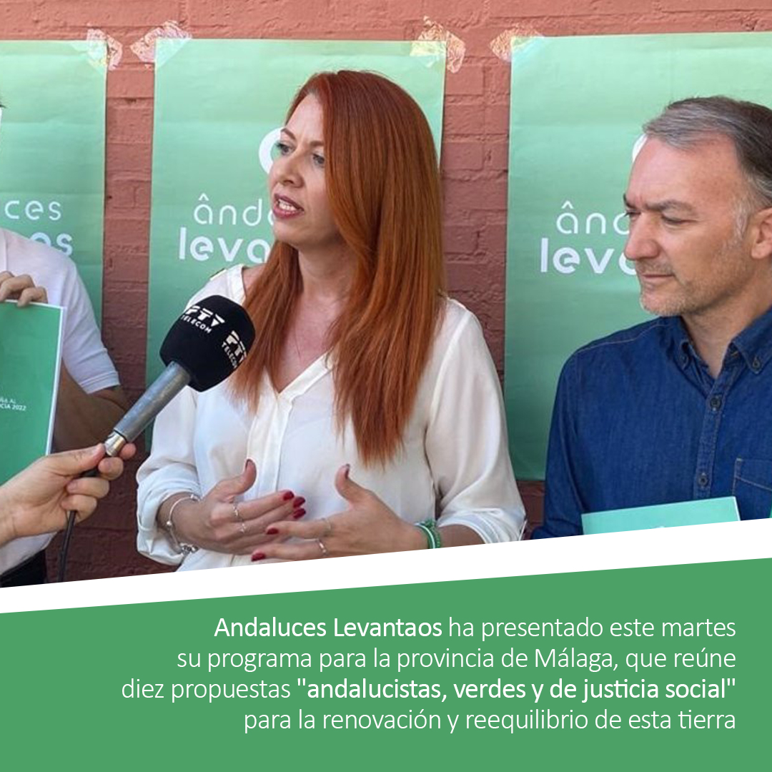 Levantaos_ma's tweet photo. La coalición, en una atención a medios con Vanessa Rodríguez a la cabeza, ha destacado la apuesta por la consolidación del empleo malagueño de calidad, partiendo de una hoja de ruta para la industrialización de Málaga: https://t.co/wpZqG9D10J

#AndalucesLevantaos https://t.co/3ZpJfBUPvn