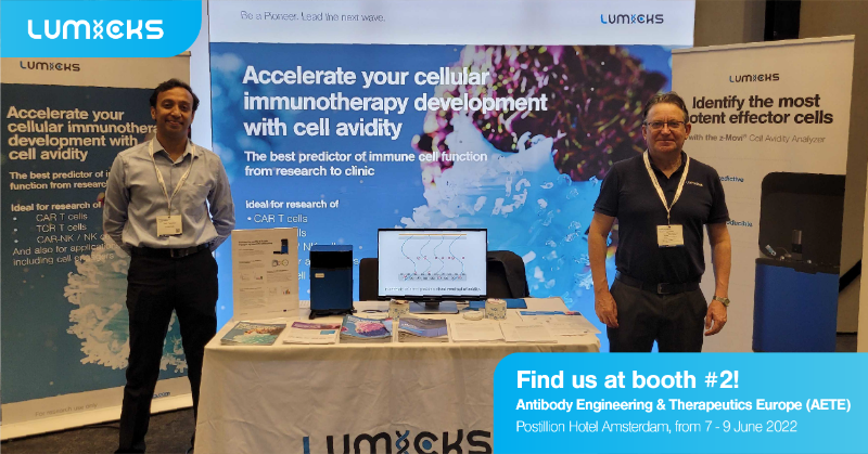 LUMICKS_nl's tweet photo. Meet LUMICKS and learn about #cellavidity technology at #AETE from 7-9 June in Amsterdam! Are you looking for a method to accelerate your development of #celltherapies and #cellengager therapeutics? Visit us at booth #2 to discover more. Check out our upcoming events here. ⬇️