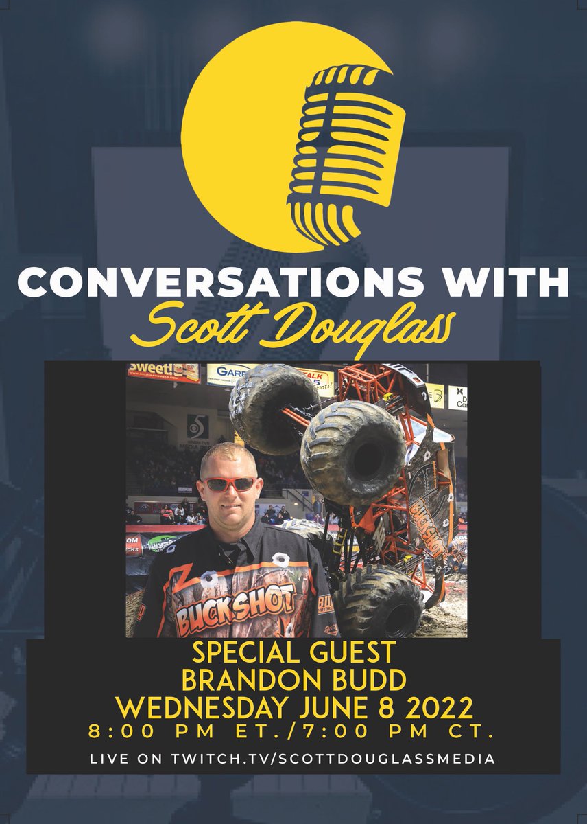 Monstervoice's tweet photo. The body on his truck may change often but his performances continue to be stellar under each name and tonight Brandon Budd tells his Monster Truck story on Conversations! Watch for free when we stream live at 8:00 pm eastern on https://t.co/x40rqk80zG or anytime by subscribing https://t.co/lXxKUXqji3