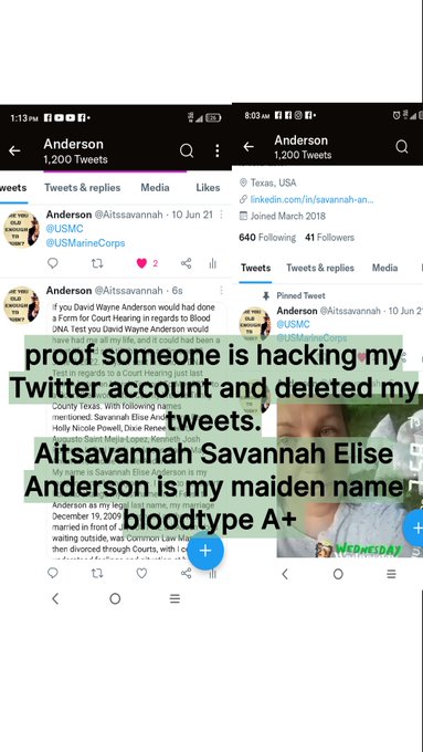 Anderson’s pics and videos