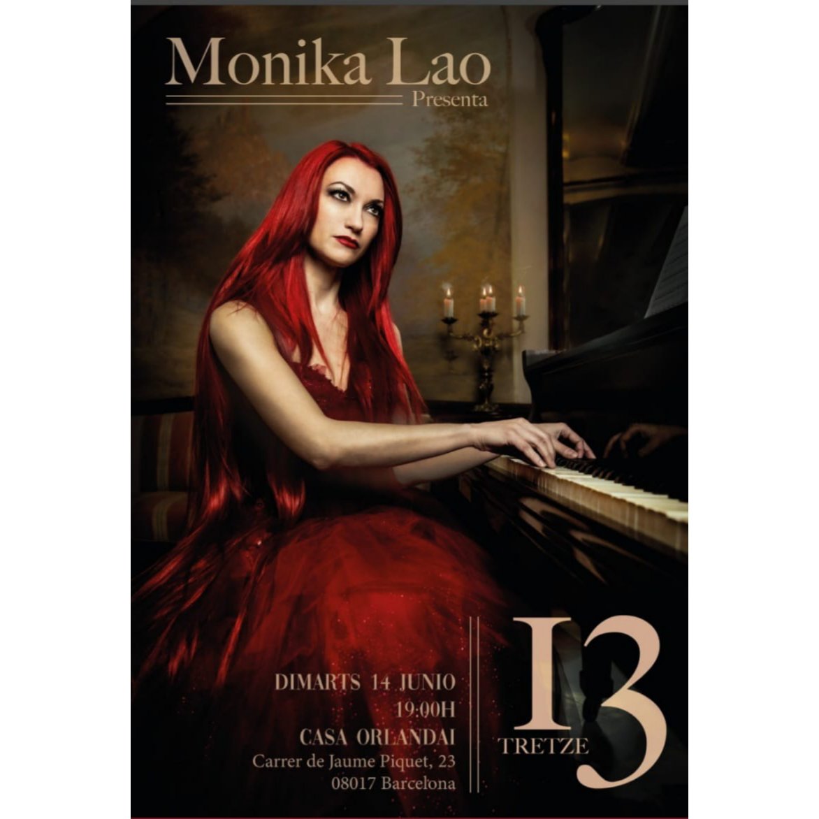 🎼 MÚSICA

'13'
By MONIKA LAO

🔝 #NOTELOPUEDESPERDER!
💚 #MOLTRECOMANABLE!

La pianista i artista multidisciplinar terrassenca presenta el seu primer disc.

📆 14 juny
⌚ 19.00
📍 CASA ORLANDAI
🎟️ Gratuït

I ❤️ TRRSS
#TerrassaPower!
#LaCulturaNoSAtura

ℹ️ instagram.com/p/CejKgCtr-Uo/…