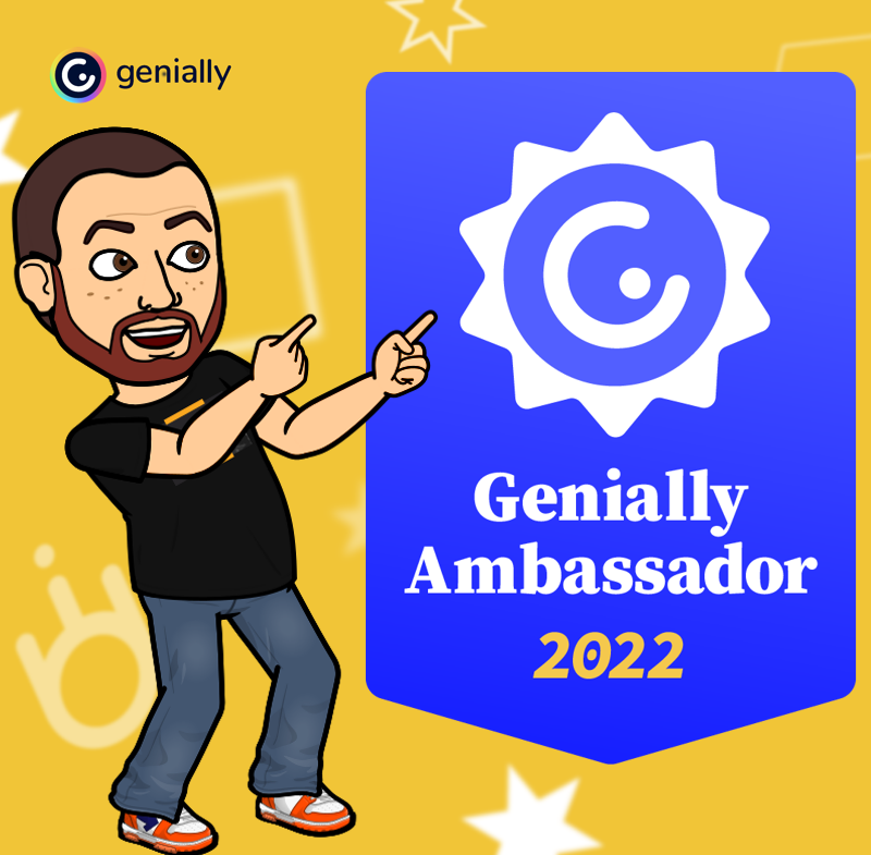 sethfewell's tweet photo. SUPER happy to be selected again as a #GeniallyAmbassador!
If you've not heard of or used @genially, you MUST! It's like several of your favorite tools combined to create a masterpiece!
Learn more: https://t.co/UiYqD6gACn
#EdTech #DoItGenially #InterACTIVE #Classroom #Teacher https://t.co/JoEy56fTC3