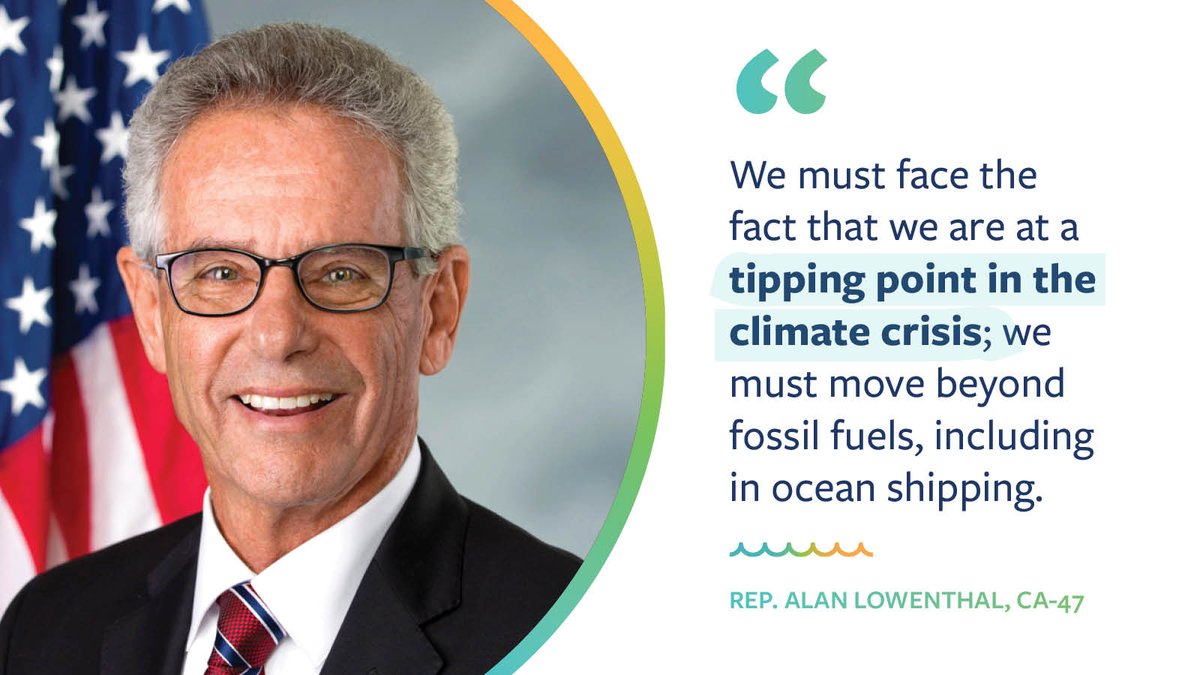 Hopeful news on #WorldOceanDay: <a href="/RepLowenthal/">Rep. Alan Lowenthal</a> (<a href="/portoflongbeach/">Port of Long Beach</a>) to introduce clean shipping bill during Oceans Month🌊

"We have made progress, but communities like mine still suffer under the impacts of shipping... The tech exists to #EndPortPollution."

lowenthal.house.gov/media/press-re…