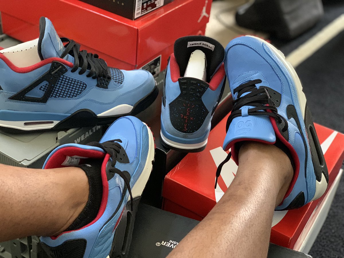 SHOE_PROGRAM's tweet photo. Today’s kicks… Custom #Travisscott air max 90s https://t.co/gCjnmQotOH