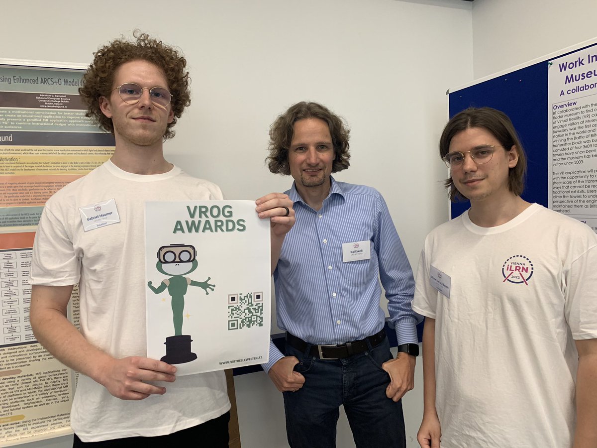 immersiveLRN's tweet photo. To close the activities, #ilrn2022 hosted the VRog awards! presented by Gabriel Haumer, Oliver Kerschbaum, @kaierenli. This is a fantastic initiative of Virtuelle Welten Project. To check the winners visit https://t.co/ANV5EH0ki5 https://t.co/ZMcjLbYwxR