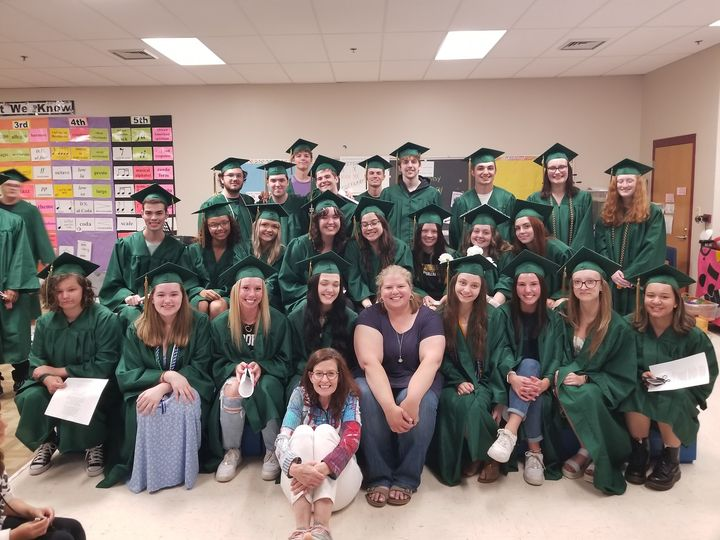 MG_Greenfield's tweet photo. One more picture of @Greenfield_SD Grads with their Maple Grove teachers - #MightyHawks https://t.co/p2Kh8JlRSG