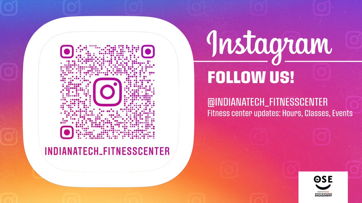 IndianaTech_Int's tweet image. Follow our fitness center on Instagram!