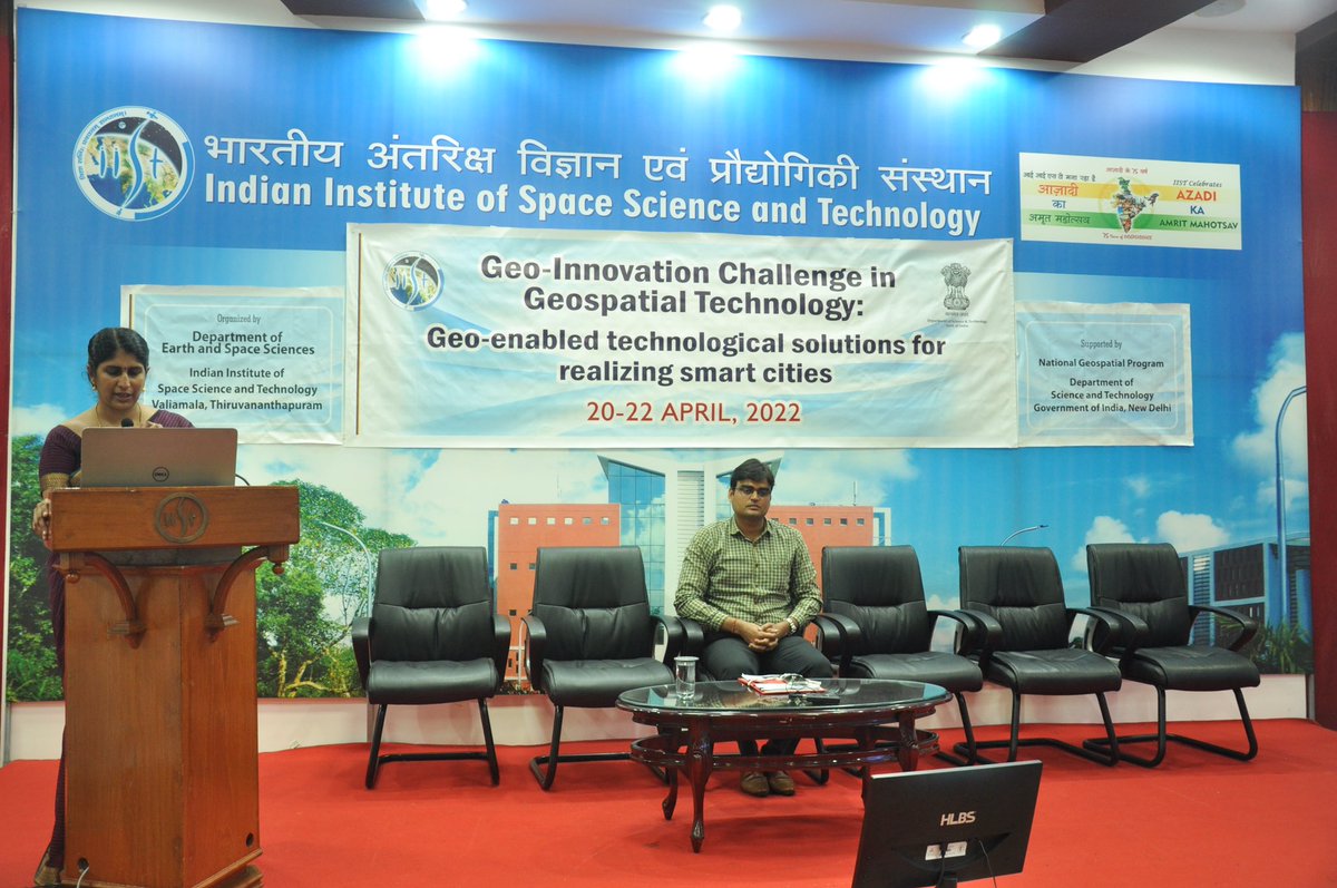 Vinay_goyal2016's tweet photo. Speaking on the topic “Geo-Enabled Technological  Solutions For Realising SMART CITIES” organised by Department of Earth and Space Sciences,Indian Institute of Space, Science and Technology, Department of Space, Government of India. 
@IIST_Trivandrum
 #SCTL
#smartcities_hua https://t.co/LHq0GSULOD