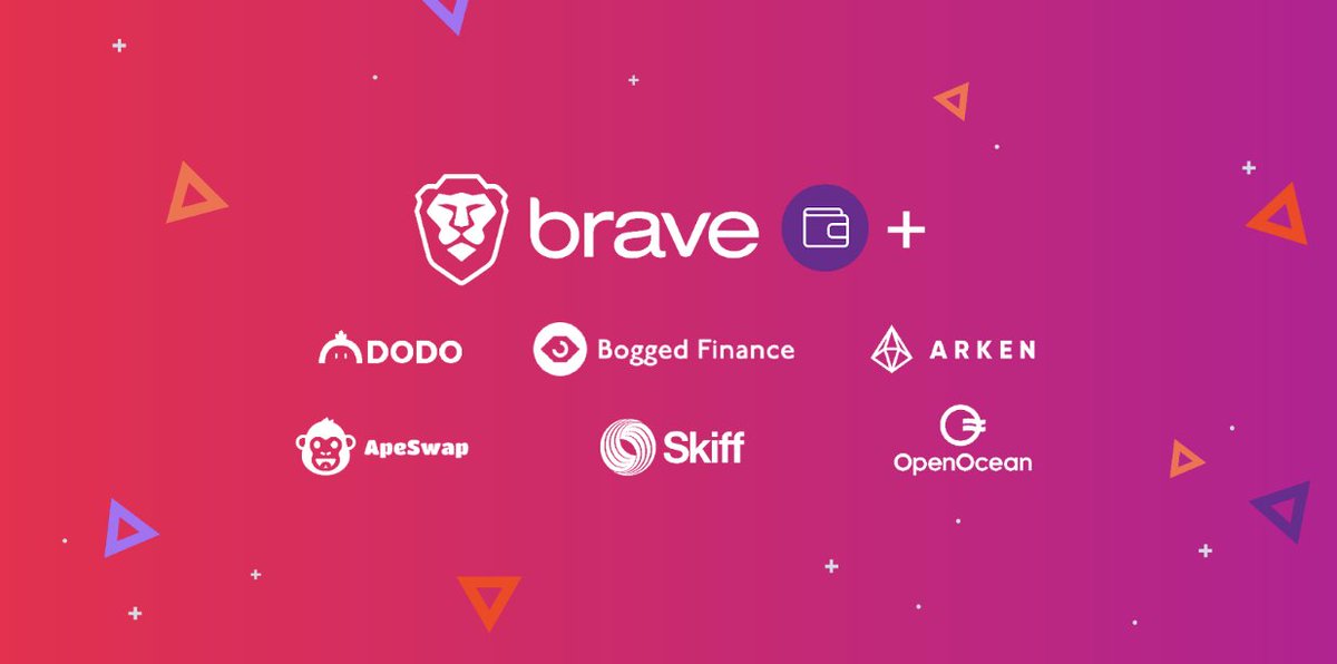 We’re excited to introduce the Brave Wallet Partner program and the first 6 partners that have integrated Brave Wallet into their DApps: @ape_swap, @ArkenFinance, @boggedfinance, @BreederDodo, @OpenOceanGlobal & @skiffprivacy 🎉 Details in blog: brave.com/wallet-partner…