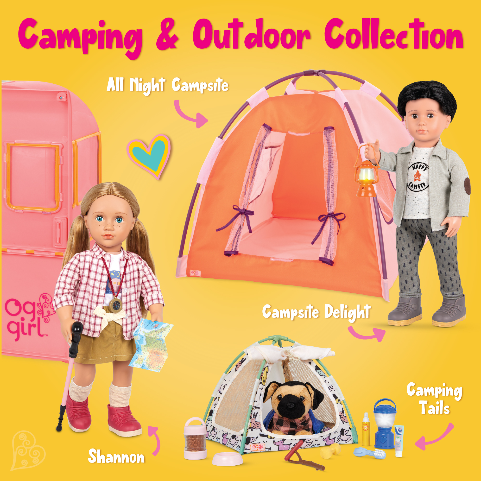 Shannon, Posable 18-inch Camping Doll