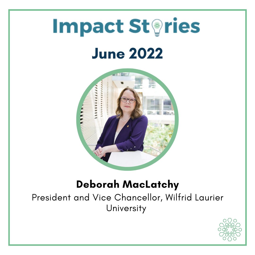 aprofoundimpact's tweet photo. Our June #ImpactStory highlights Deborah MacLatchy, President & Vice Chancellor of @Laurier. An #AcademicLeader inspiring #WomenInSTEM & promoting #DiversityAndInclusion, Dr. Deborah MacLatchy has been at the helm of Laurier since 2017. Read more here: https://t.co/1mmzrG269O https://t.co/QLWHwYQc4B