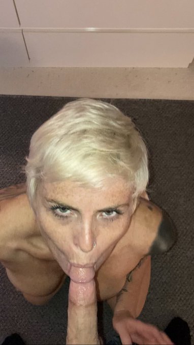 Collaboration with this hot pixie milf. Go check out the 8 min blowjob video on my OF. Her&rsquo;s is linked