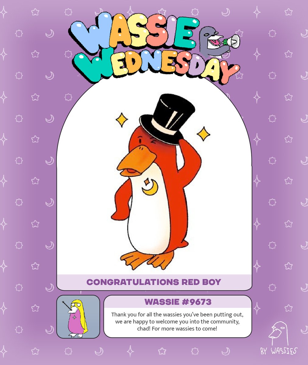 bywassies's tweet photo. Issa Wassie Wassie Wednesday frens!

Today we are proud to welcome @the_Red_boyy into the wassie realm! Thank you for supplying custom wassies to the community! Hope you like your new fren #9673!

Have a wonderful day wassies! https://t.co/9mmV8Fe51E