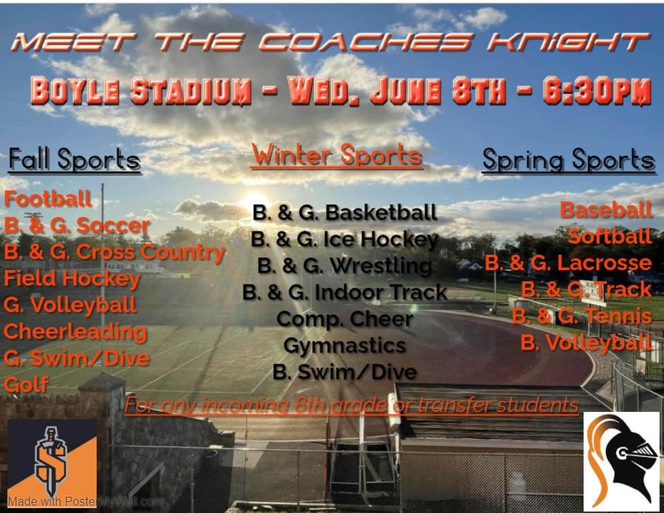 BKGridIronClub's tweet photo. Meet the coaches night at SHS tonight!!! #GridIronClub #blackknights https://t.co/WEl0HcJsiA