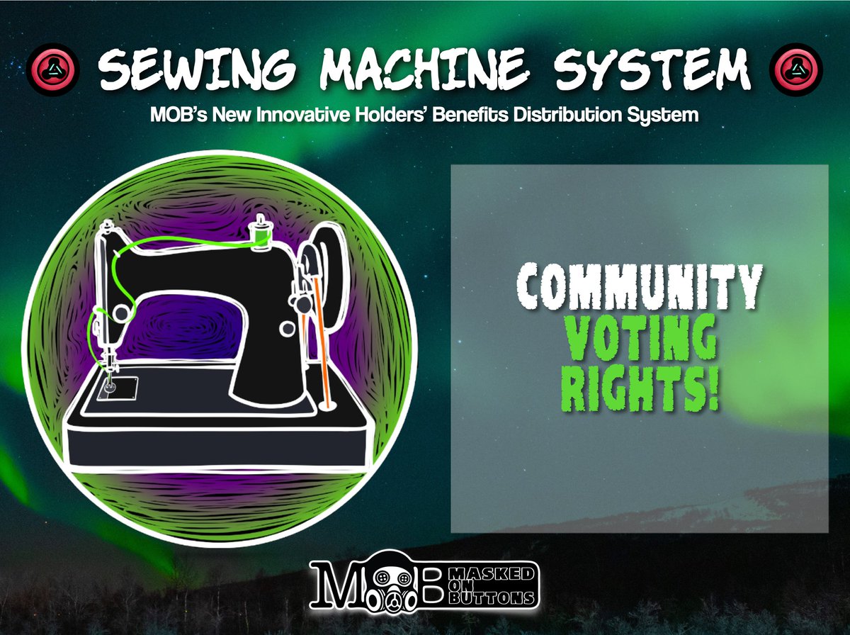 MaskedOnButtons's tweet photo. Get your MOB holdings stitched and be rewarded! 🔥

Phase 1 of MOB Sewing Machine System is now officially live! 🎉

Don’t miss out our recent announcement on Discord on how you can join the System!😉

#CNFT #Cardano #NFT https://t.co/PS65tiYi9M