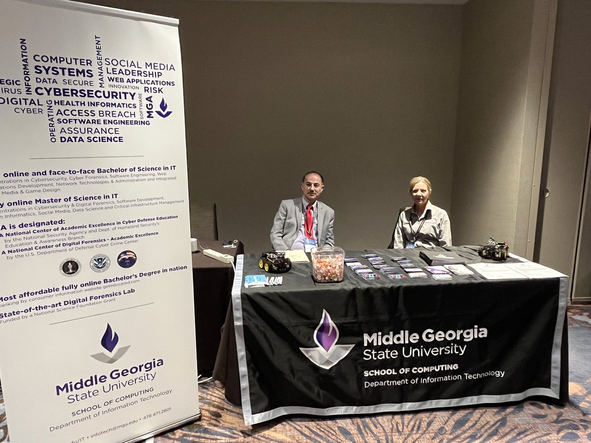 In booth 21 of #NICECyberCon22 is our local host partner <a href="/MGAstateU/">Middle Georgia State</a>