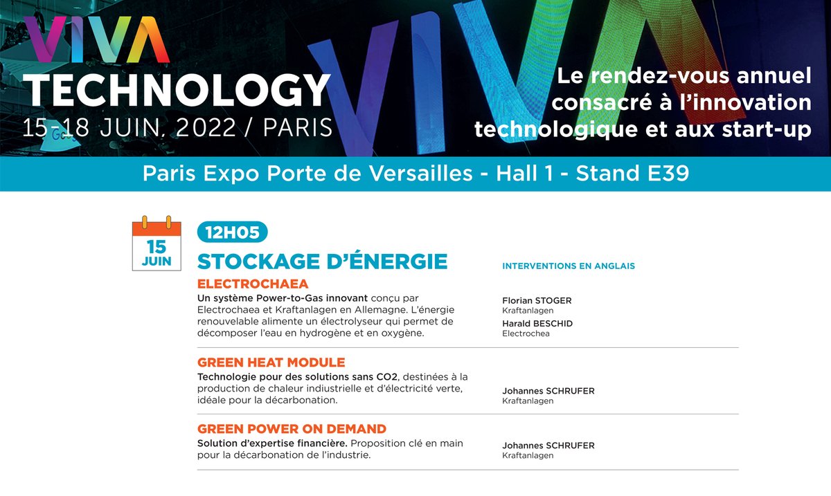 Bouygues_ES's tweet photo. #VivaTech2022📣🔥 J-7 avant @VivaTech !
Hydrogène, stockage d'énergie, bâtiments intelligents, photovoltaïque, IA et réseau fibré...
📋 Voici le programme complet des conférences que vous pourrez retrouver sur notre stand (E39, Hall 1)
🗓 Du 15 au 18/06
#TogetherFurtherForDigital https://t.co/6Zuyx2aGsE