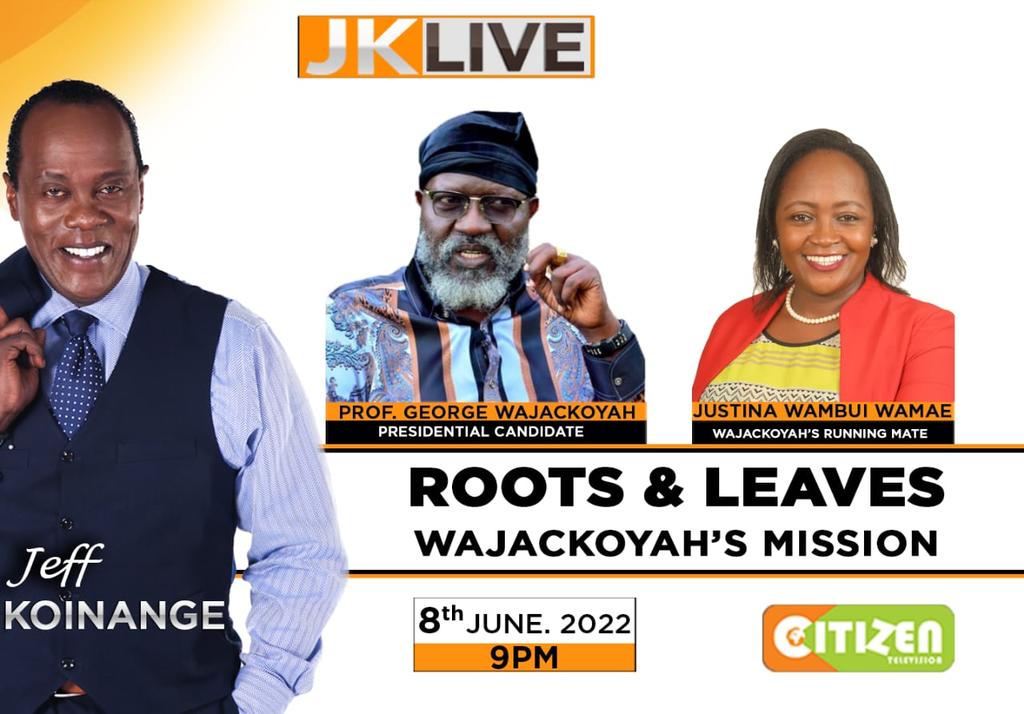 If it's Wednesday you know it's #JKLIVE <a href="/citizentvkenya/">Citizen TV Kenya</a> from 9pm..Tonight, he's been cleared to run for President and he has a very unorthodox method of running the country.....meet Prof George Wajakoyah and his running mate, Justina Wamae! Spread THE WORD! <a href="/PSdxb/">Preet Singh</a> <a href="/xtiandela/">Xtian Dela™</a>