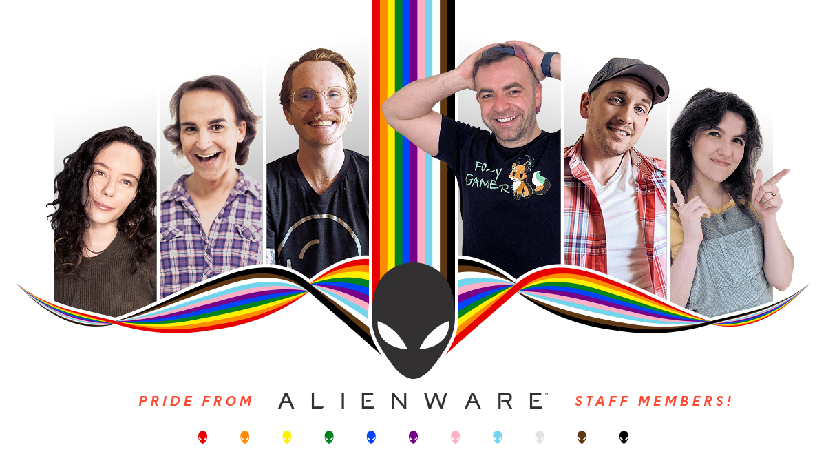 Alienware's tweet photo. Our employees are the best 🏳️‍🌈 Our fam can't stop playing @SupergiantGames #HADES and many others! Tell us which games you are playing for #Pride in the comments below! https://t.co/TBeLPxjlqq