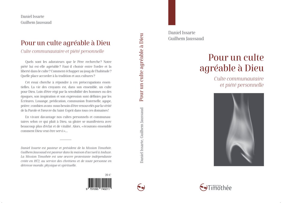 🔴📕À paraître | Daniel Issarte, Guilhem Jaussaud, Pour un culte agréable à Dieu, Culte communautaire et piété personnelle, <a href="/MissionTimothee/">Mission Timothée</a> (juillet 2022)

Je me réjouis de la parution de cet essai !
