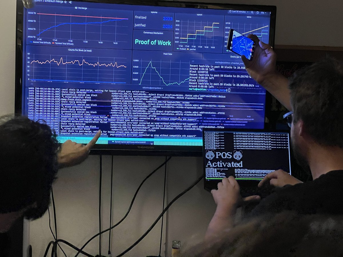 ู (@lightclients) on Twitter photo Ropsten has activated proof-of-stake! Ropsten has activated proof-of-stake!