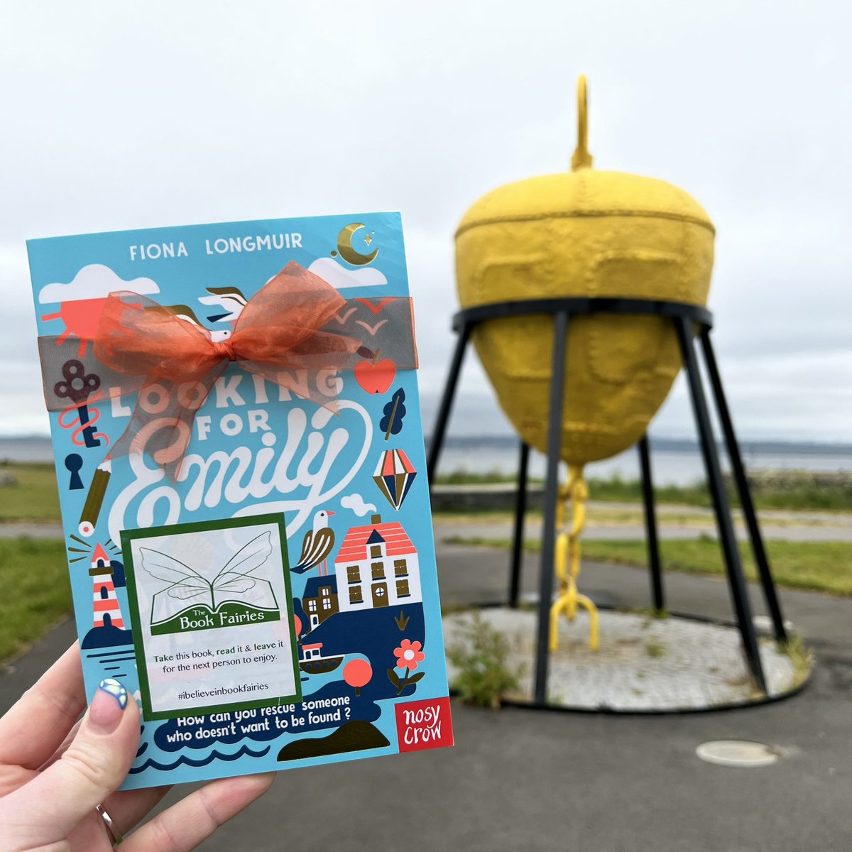 Will you be Looking for Emily today? The Book Fairies are hiding copies of @fionalongmuir’s middle grade novel at seaside locations! Look for copies along the foreshore in Bo’ness! #ibelieveinbookfairies #LookingforEmily #TBFEmily #TBFNosyCrow #FionaLongmuir #DebutBookFairies