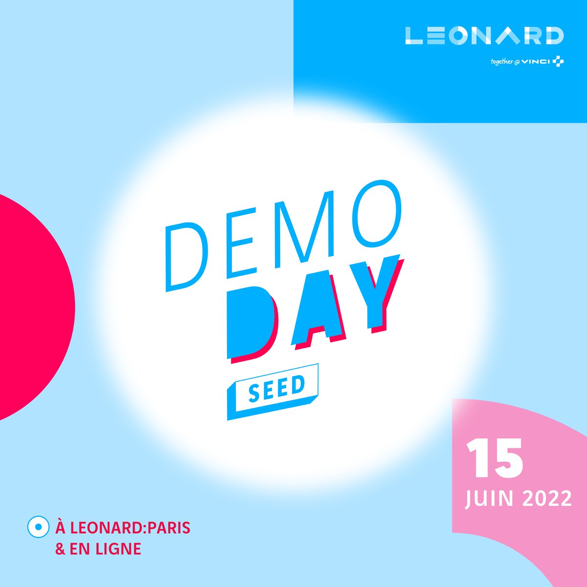 WeAreLeonard's tweet photo. 🗓Demo Day SEED, J-7 ! Le 15/06, découvrez les start-up accompagnées par Leonard dans le cadre du programme SEED : Aeternum, Akanthas, Arsenio, AUXILIA, @fostr_ai, Machine26, @oculai_de et @okecharge pitcheront devant un jury d'experts ! 
RDV en ligne
👉https://t.co/ZA0BGUBhnd https://t.co/vPGYBNaaFb