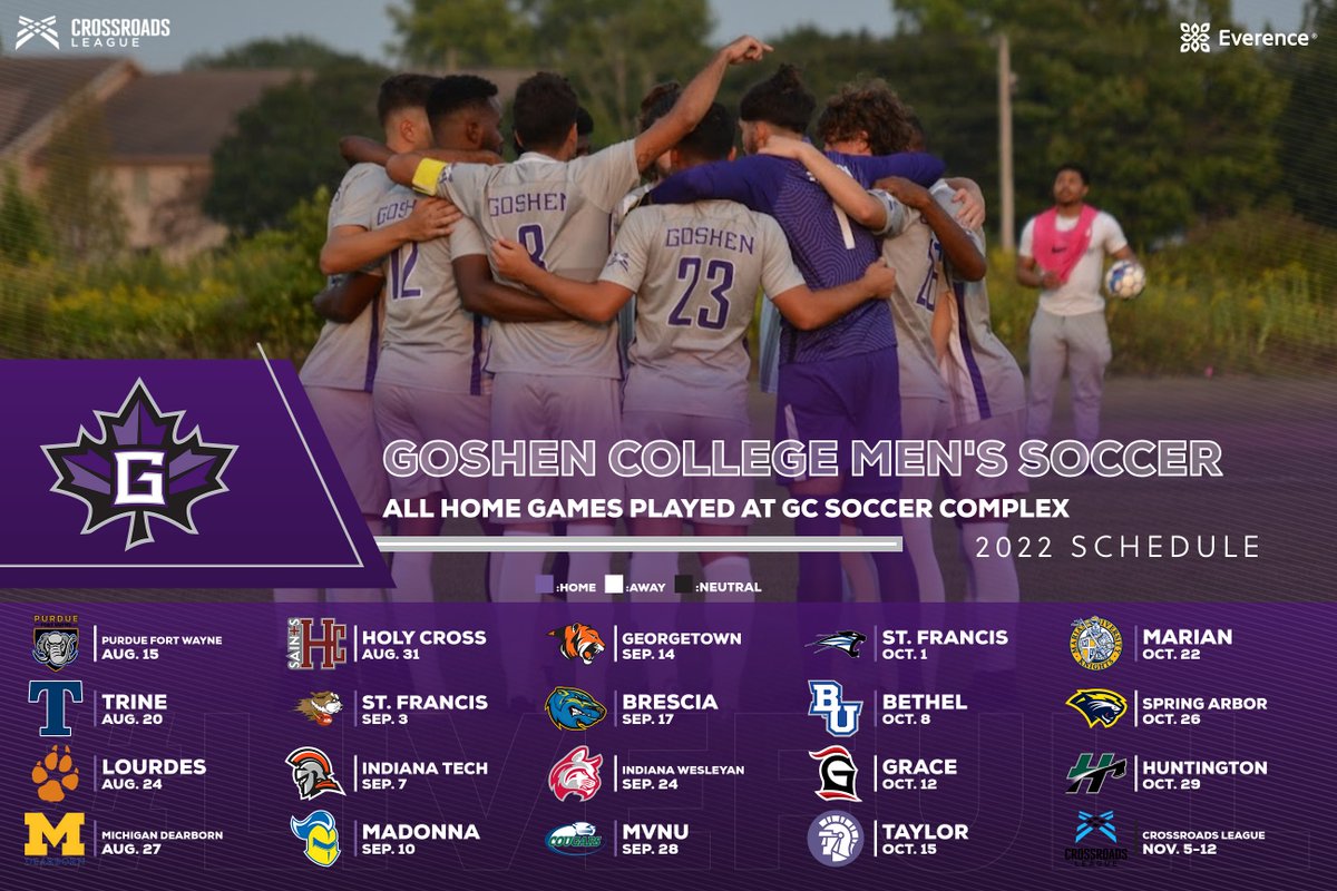 Goshen College Athletics (@gc_mapleleafs) on Twitter photo The <a href="/GCMapleLeafs_MS/">Goshen College Men's Soccer</a> schedule has been unveiled! The Maple Leafs will face many formidable opponents as they look to build off their 2021 season - a 23% improvement from 2020. Check out their schedule here!
goleafs.net/news/2022/6/8/β¦ The <a href="/GCMapleLeafs_MS/">Goshen College Men's Soccer</a> schedule has been unveiled! The Maple Leafs will face many formidable opponents as they look to build off their 2021 season - a 23% improvement from 2020. Check out their schedule here!
goleafs.net/news/2022/6/8/β¦