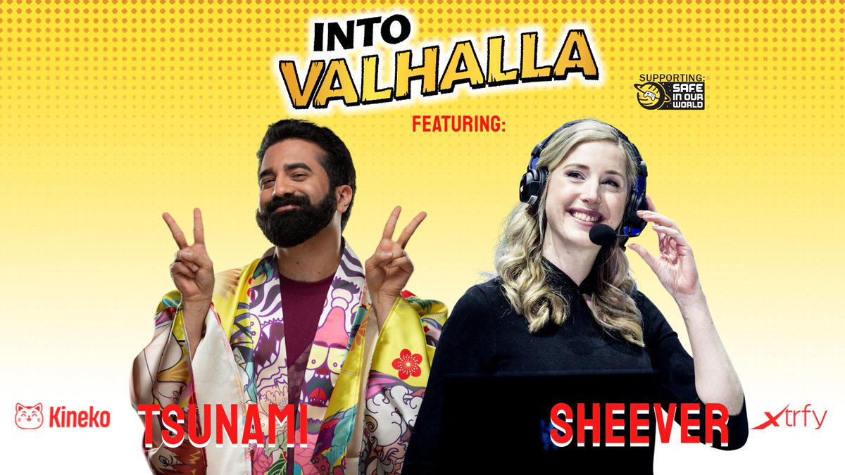 DotaValkyries's tweet photo. No plans this weekend? Come watch #IntoValhalla, the co-ed charity tournament we're hosting together with @ITBesports 😉

These two superstars will be with us on Sunday - see @tsunami643 and @SheeverGaming in action over on:

📺https://t.co/0vWBJfMSPy

💥https://t.co/ACzUo1Dnt1 https://t.co/yDb1N8Qxm5