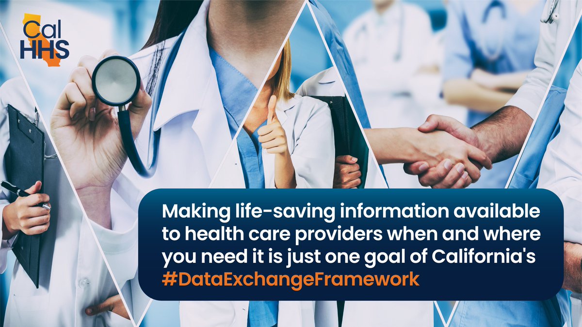 Cal_HHS's tweet photo. When a doctor makes a split-second decision to save your life, will they have all the information they need?
Making life-saving information available to health care providers when and where you need it is just one goal of CA's #DataExchangeFramework: https://t.co/yTdReiMzr4 https://t.co/OoFYhu8Afi